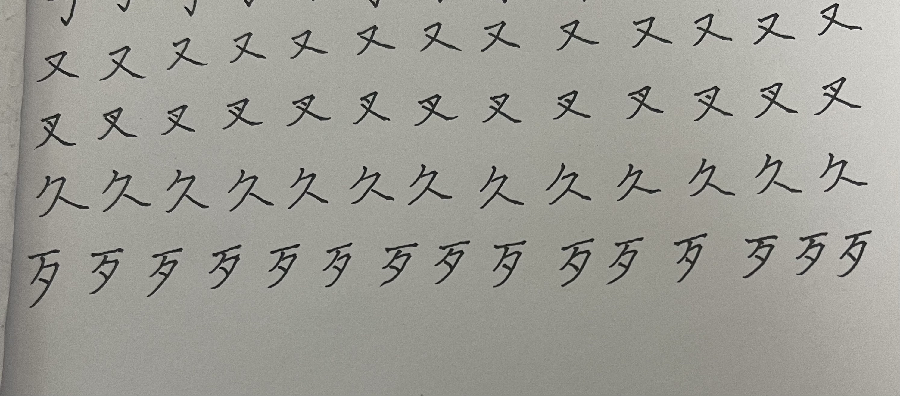 龟小兔写字优秀作品展示：轩轩/五年级/练字1天