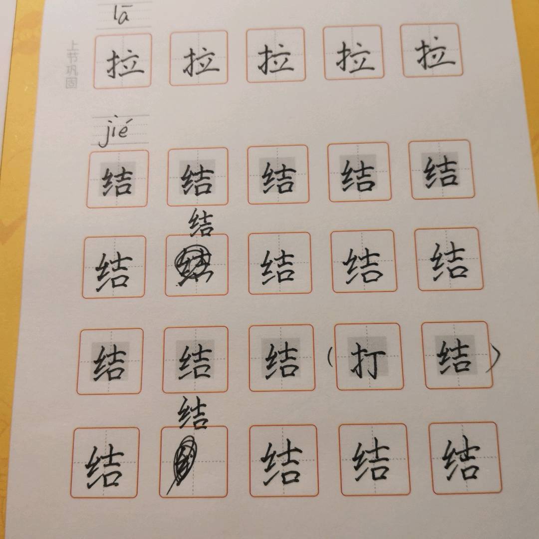 龟小兔写字优秀作品展示：楊㟁騏/四年级/练字1天