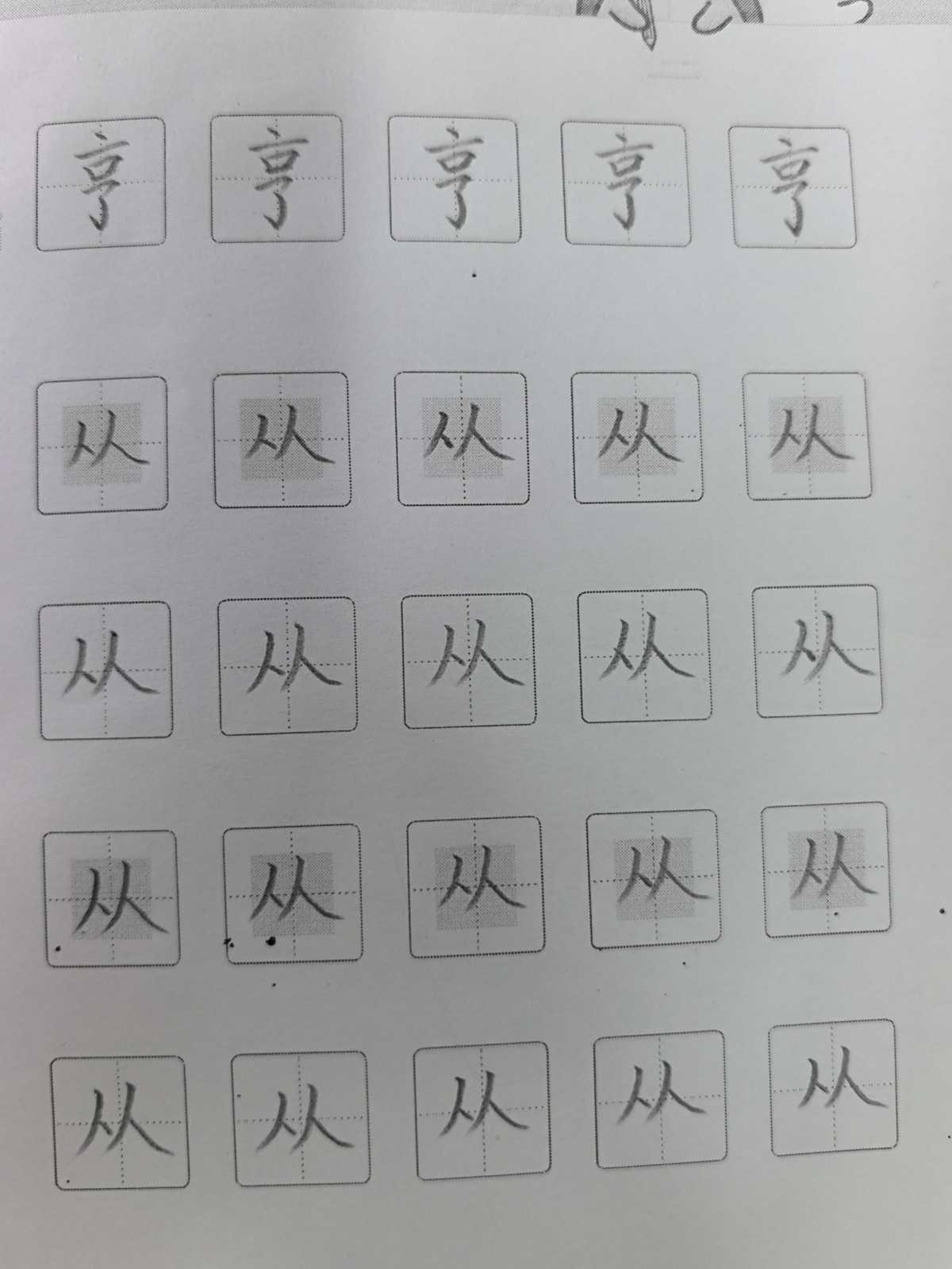 龟小兔写字优秀作品展示：小叶叶/一年级/练字1天